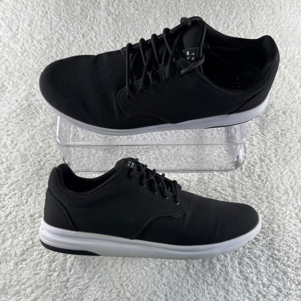 Travis Mathew Men's 11 Casual‎ Black Work Shoes Lace Up White Comfort EXCELLENT